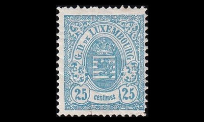 Luxemburg 43D ** Vaakuna 25 C (12½) (1880)