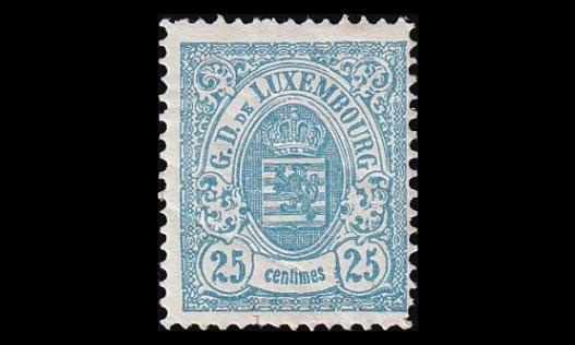 Luxemburg 43D ** Vaakuna 25 C (12½) (1880)