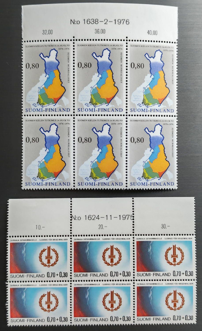 Juhlamerkkien numerokuusilot 1976, Sairaala, Murrealueet