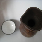 Sake pullo ja kuppi Japani Okayama käyttämätön - pikkukuva 2