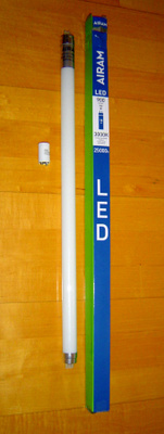 LED LOISTEPUTKI AIRAM 59 cm G13 9W 3000K 900lm + LED SYTYTIN