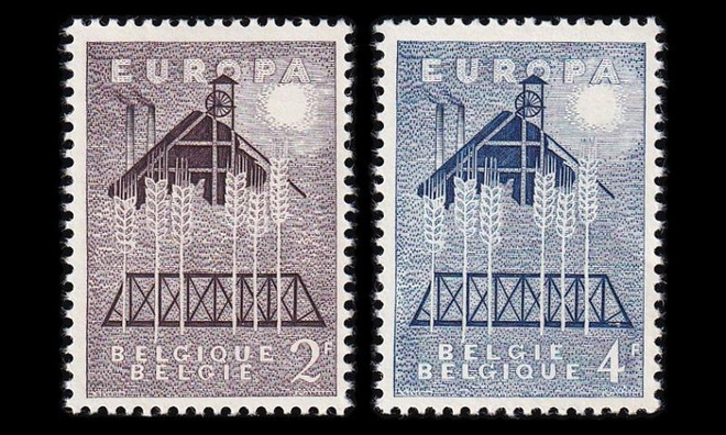Belgia 1070-1 ** Europa (1957)