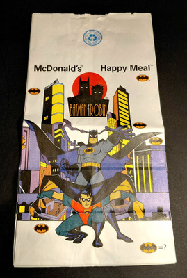 MCDonald´s Happy Meal Batman ja Robin keräilypussi 1996