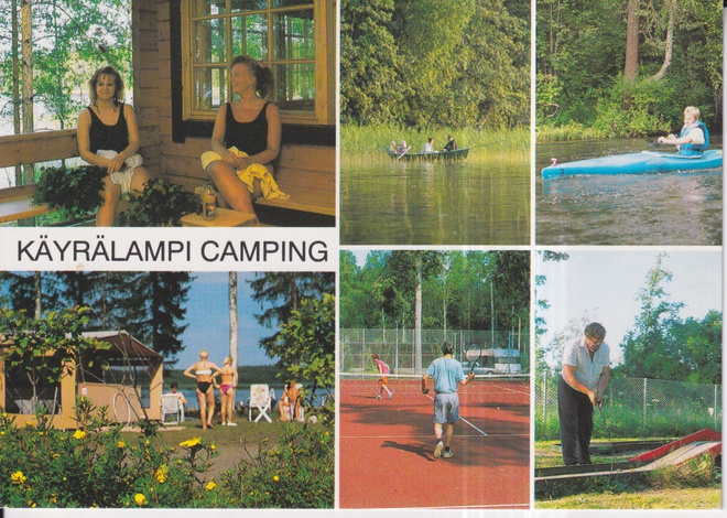 Kouvola. Käyrälampi Camping , sommitelmakortti,  e101
