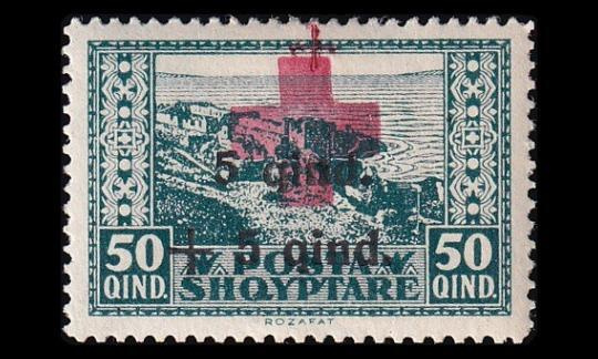 Albania 103 * Punainen Risti 50 + 5 + 5 Q (1924)