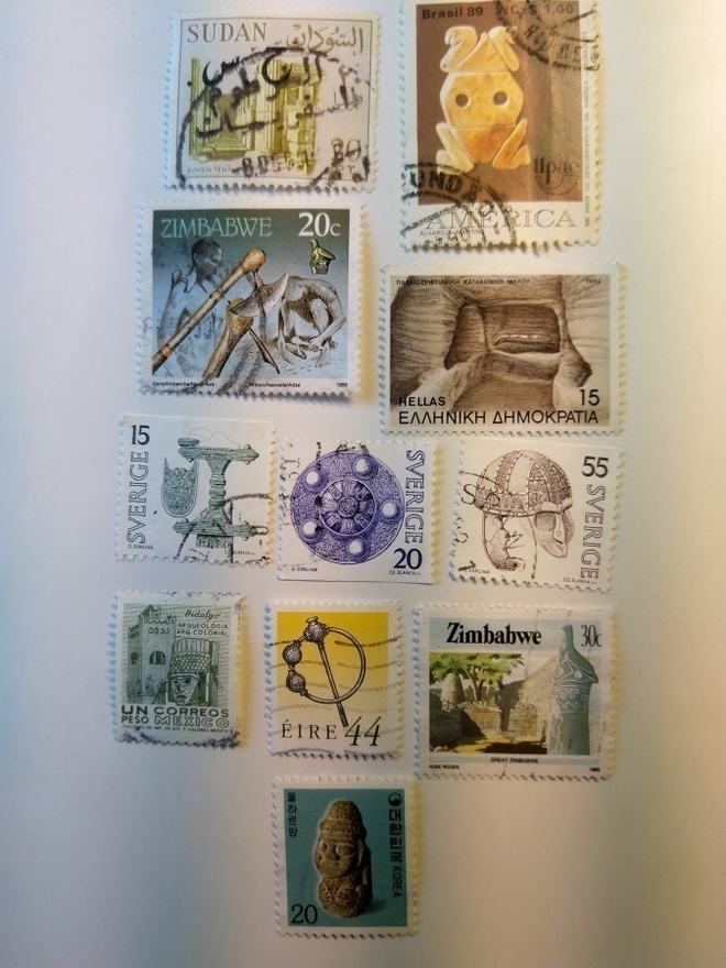 Postimerkki arkeologia 10 erilaista