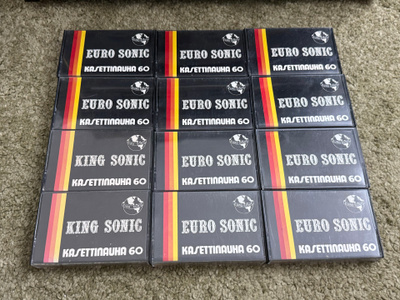 Euro sonic ja King sonic kasettinauha c60 siistejä 12kpl