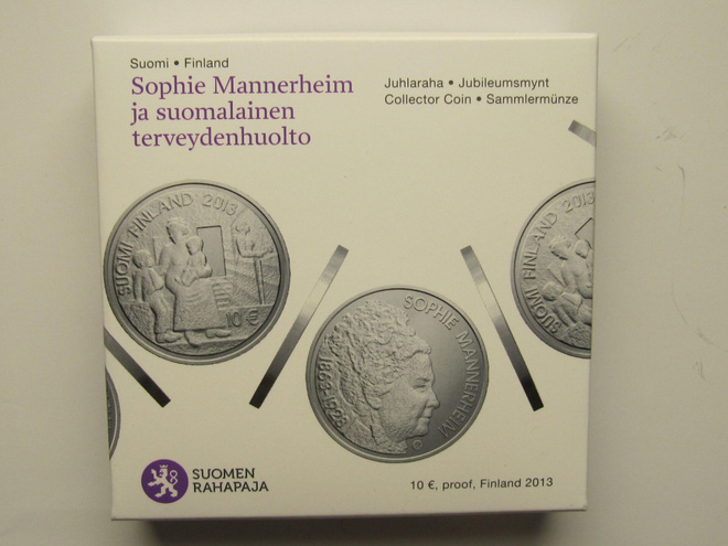 Suomi 2013 10€ Sophie Mannerheim - Proof - hopeaa -