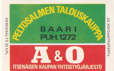 Peltosalmen Talouskauppa , A & O   3/11