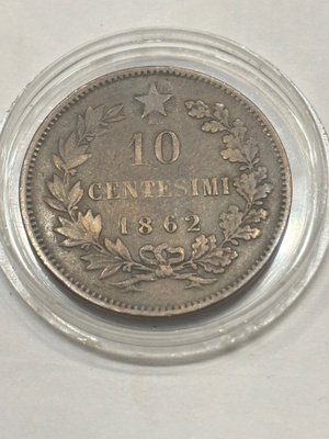 10 centesimi 1862 kolikko / raha
