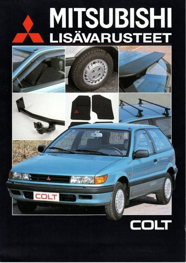 Mitsubishi Colt Lisävarusteet -esite, 1989