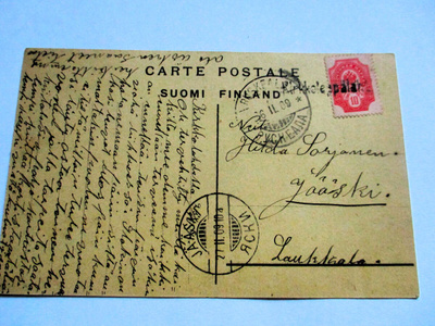 1909 Kirkkoleppälahti rivil + Ruskeala kortti