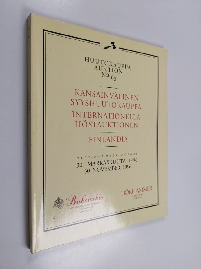 Huutokauppa no 60 Bukowskin kansainvälinen syyshuutokaupp...