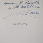 Toivo T. Kaila : Lapin sota (signeerattu, tekijän omiste) - pikkukuva 3