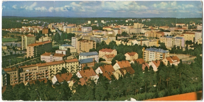 Lahti Näkymä radiomastosta keskikaupungille, 1960-luku