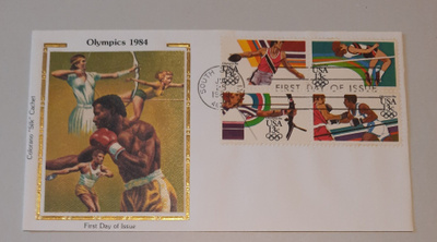 USA FDC nelilöllä Olympic 1984 Colorano "Silk"