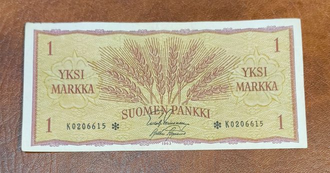 1 markka v. 1963 K-tähti, vain 150 000 kpl