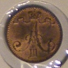 1 PENNI 1892 /#c (lyöntikiiltoa, sormenjälkipatinaa) - pikkukuva 3