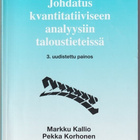 Markku Kallio: Johdatus kvantitatiiviseen analyysiin talous - pikkukuva 1