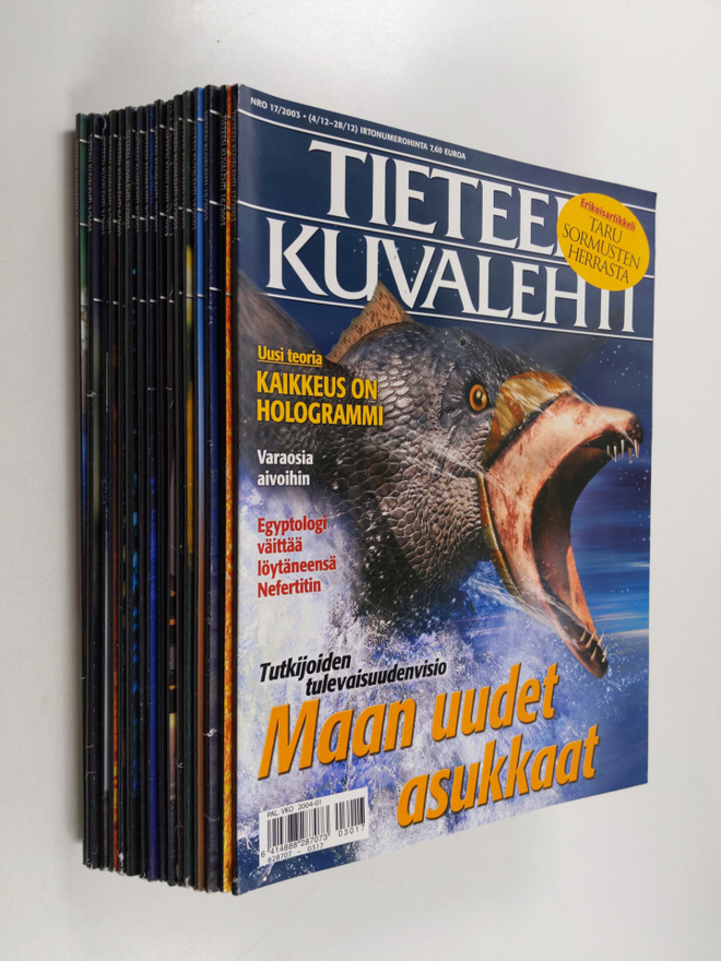 Tieteen kuvalehti vuosikerta 2003 (puuttuu nrot 5 ja 18)