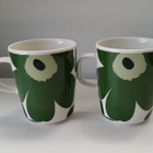 Marimekko Vihreä-musta-valkoinen 60v juhlamukit 2 kpl - pikkukuva 2