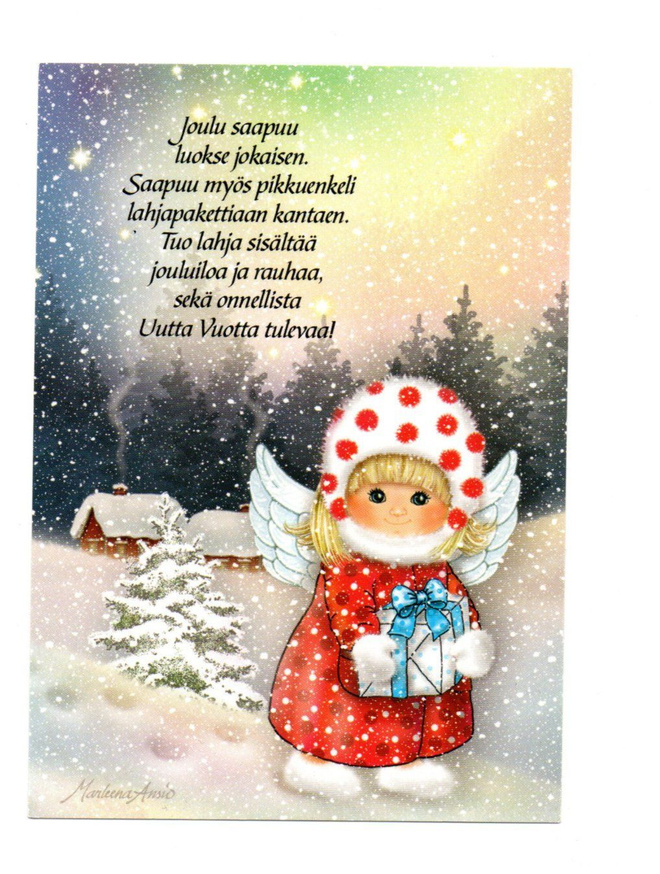°°JOULUENKELI JA LAHJA°° -KORTTI /Ml Ansio (Kulkematon)