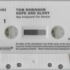 Tom Robinson – Hope And Glory C-kasetti - pikkukuva 3