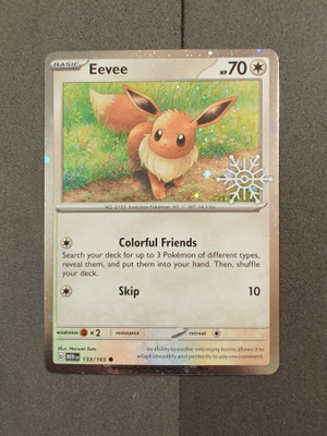 Eevee Snowflake Stamp 133/165 Cosmos Holo Promo
