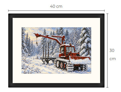 Uusi BM Volvo metsäkone traktori art print 30 cm x 40 cm