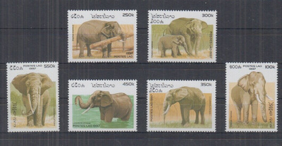 ELÄIMET Norsut, eläinaiheinen sarja LAOS 1997 **