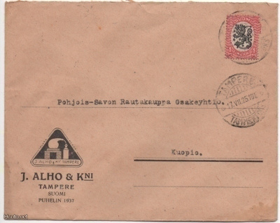Firmakuori Tampere J. Alho & Kni 1925