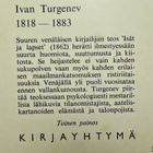Ivan Turgenev : Isät ja lapset -  Kirjayhtymä 2.p 1964 - pikkukuva 2