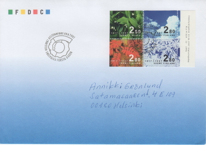 1997 Suomi 80 vuotta FDC