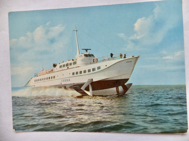 VANHA Postikortti Laiva Sirena SHO 1950-l