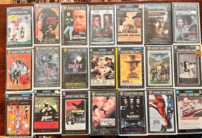 VHS warner videokasetit x 21 kpl