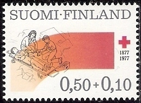 1977 Punainen Risti 0,50 + 0,10 mk **  LaPe 798