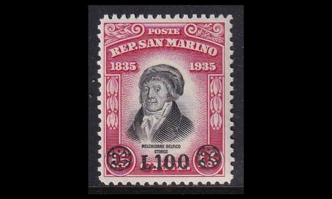 San Marino 402 * Delfico päällepainama (1948)