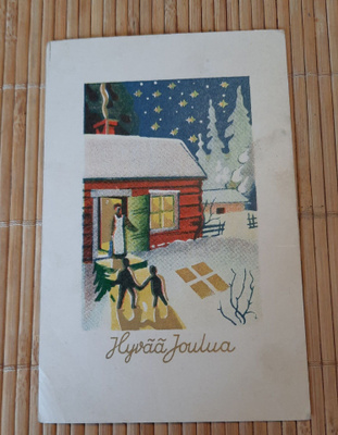 Wanha,äiti odottaa ovella, nyrkkiposti