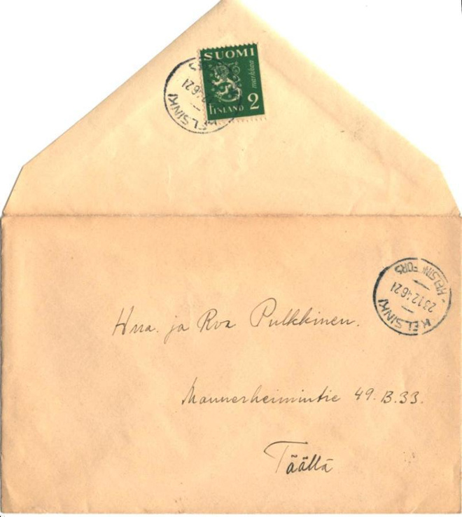 POSTILÄHETYS HELSINKI PAIKALLISKIRJE