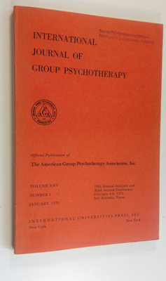 The American Group Psychotherapy Association : Internatio...