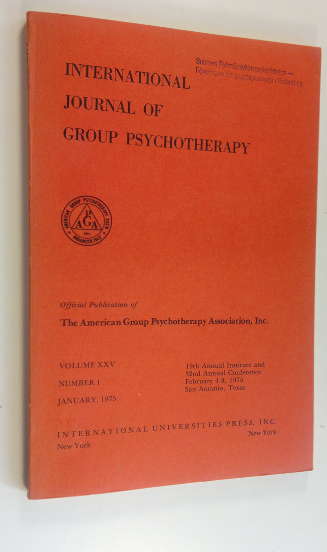 The American Group Psychotherapy Association : Internatio...