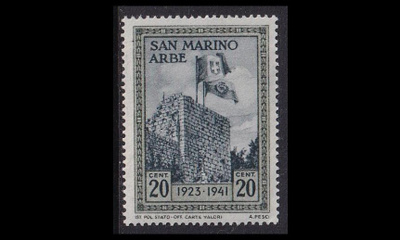 San Marino 243 ** Arbe 20 C (1942)