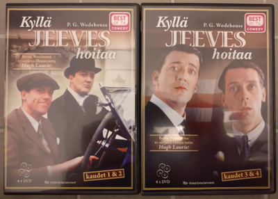 Kyllä Jeeves Hoitaa -Kaudet 1-4, koko sarja, 8DVD