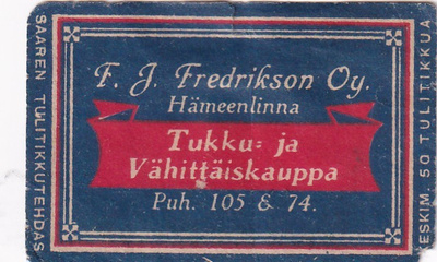 Hämeenlinna, F. J. Fredrikson Oy    b579