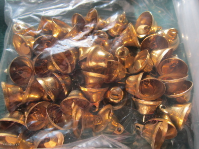 Joulukello, pieni, metallinen, 50 kpl, uusi