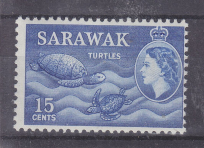 Sarawak 1955 15 cent. merkki.