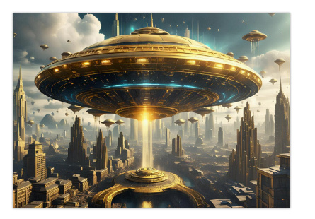 100 kpl uusia UFO Sci-Fi taide julisteita koko A4