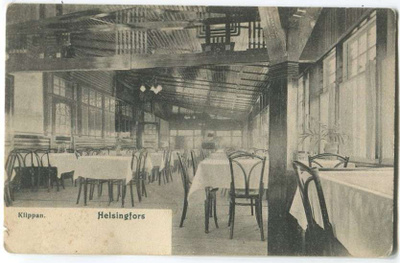 Helsinki ravintola Klippan sisänäkymä 1900-luvun alku