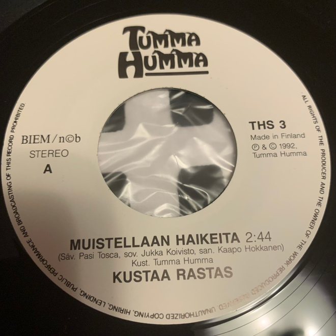 KUSTAA RASTAS: Muistellaan haikeita * Kuuro Elli. * FIN 1992