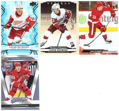 4 x LUCAS RAYMOND Detroit Red Wings